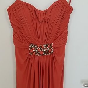 Mignon orange jersey gown
